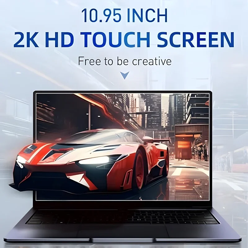 2 in 1 10.95 Inch 360&deg; Flip Notebook Laptop Intel N95 Windows 11 Pro 16GB DDR5 2TB SSD Metal Mini Office Gaming