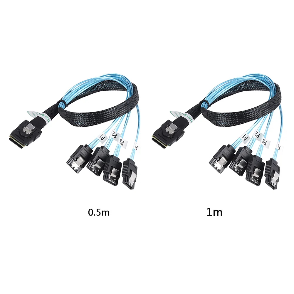 내부 미니 SAS SFF-8087 36P 수-4 SATA 7P 암 포워드 브레이크아웃 케이블
