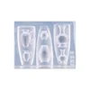 TSZS 1pc Dragon Jade Buckle 3D Nail Mold Nail Art Decorations Silicone Nail Stamping fan lotus Nail ProductsNail Accessories 5