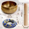 Nepal Buddhist  Handmade Tibetan Bowl for Meditation Yoga Sound healing Spiritual Scared Ritual Singing Bowl Set Feng Shui 2