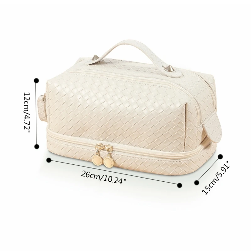 Multifunctional Storage Makeup Bag PU Leather Travel Cosmetic Bags for Women