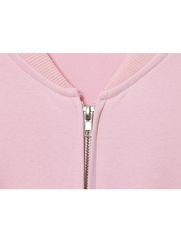 New Women's Zip Up Bomber Jacket and Drawstring Flared Pants Suit Fashion Casual Cozy Daily Sporty Simple Style Sets Autumn