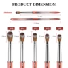 Kolinsky Hair Acrylic Nail Brush, Clear Crystal Handle  Oval Shaped Acrylic Nail Brushes, Acrylic Powder Brush Set 2