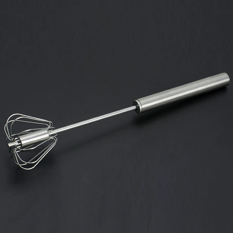 1Pc Metal Egg Beater Metal Hand Mixer Pressure Rotary Semi-Automatic Whisk Foamer Rotate Hand Kitchen Cooking Tools