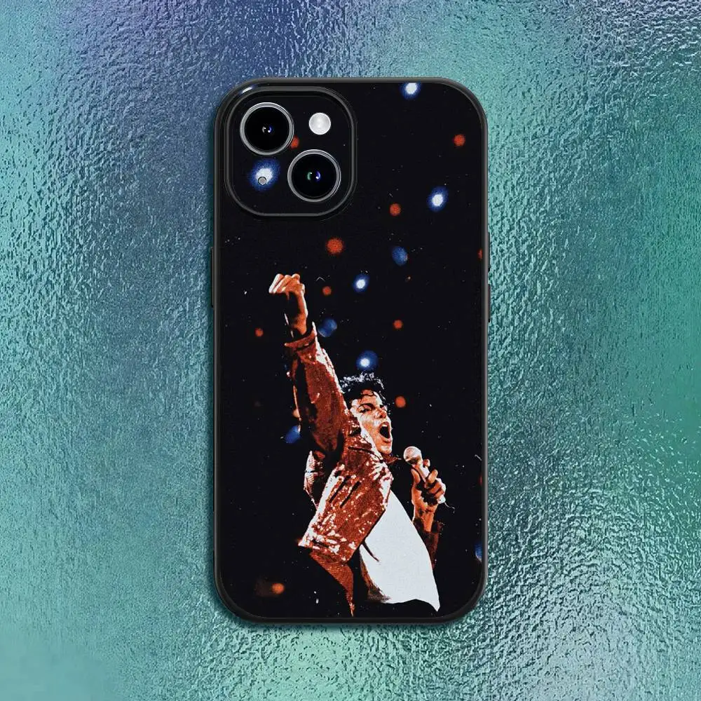 Sänger Michael J-Jackson Handyhülle für iPhone 11 12 13 14 15 16 Pro Max Plus Classic Black Soft Shell – Detail 8