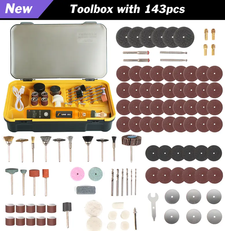 DIY Mini Rotary Tool USB Engraving Tool Dremel Tool Mini Grinder Machine Mini Wireless Drill Rechargeable Polishing Machine - Image 11