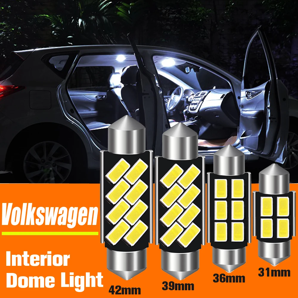 폭스 바겐 제타 골프 4 5 6 7 MK4 MK5 MK6 MK7 용 2x/4x Canbus 자동차 LED 인테리어 라이트 돔 글러브 박스 램프, 자동차 액세서리