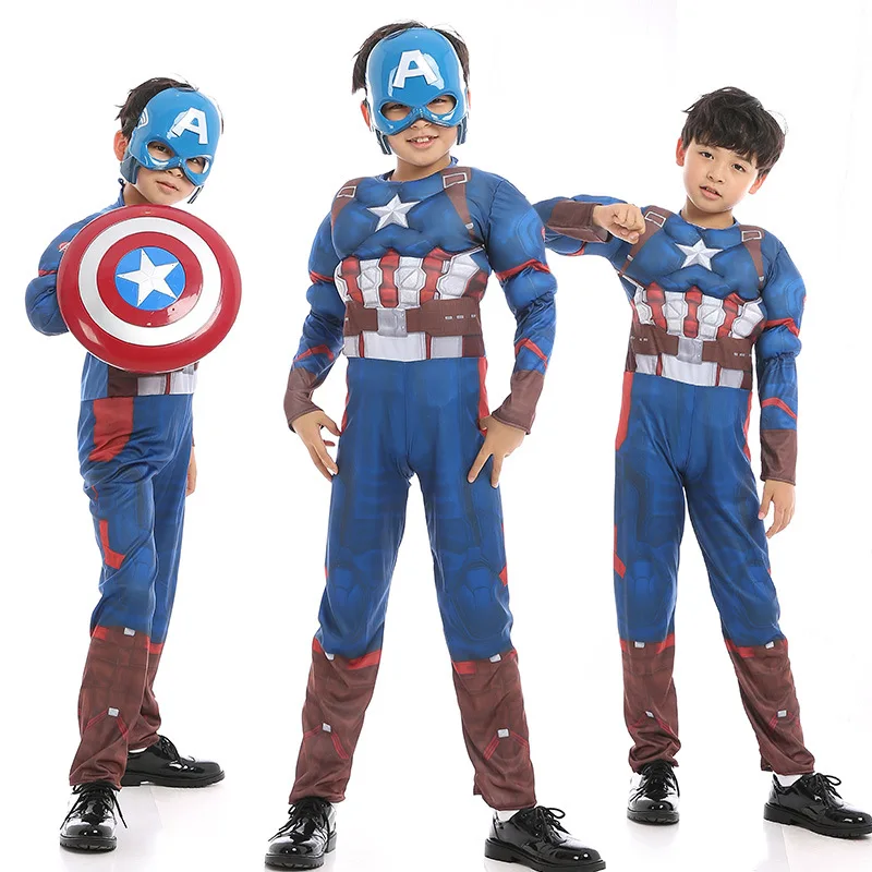 Avengers Endgame Supereroe Costume Cosplay Hulk Iron Man Captain American Spider Man Super Man Black Panther Thor Costume Mask