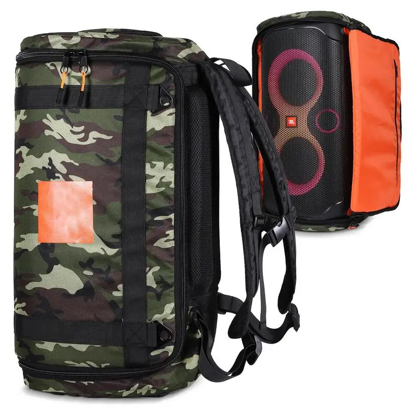 

Camouflage Foldable Blue Tooth Speaker Storage Bag Backpack Design Soft Waterproof Wireless Blue Tooth Speaker Double Zipper