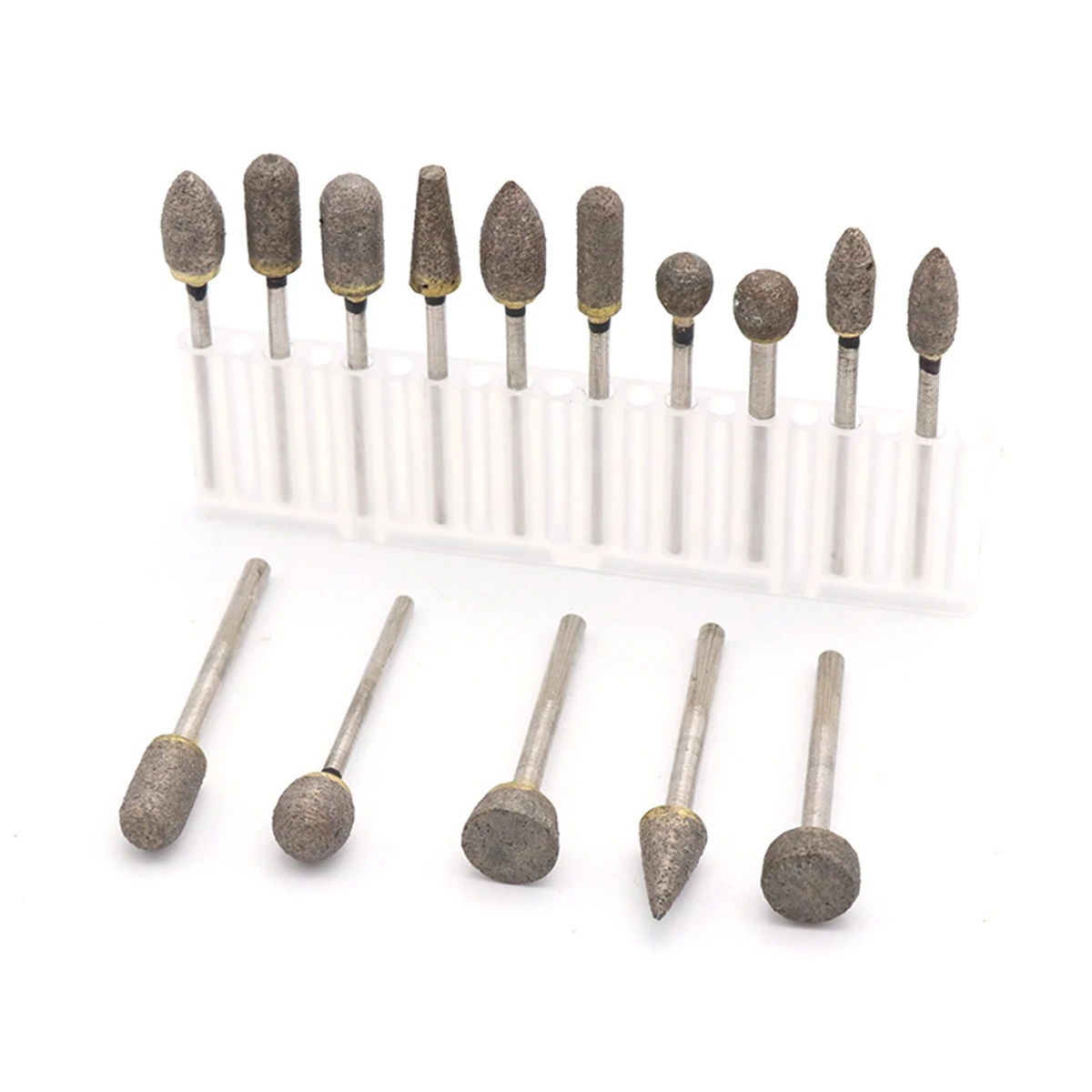 

1pcs 2.35/3mm Shank Durable Diamond Burrs Grinding Head Rotary Carving Tools Sintered Abrasive For Jade Agate Peeling Drill Bits