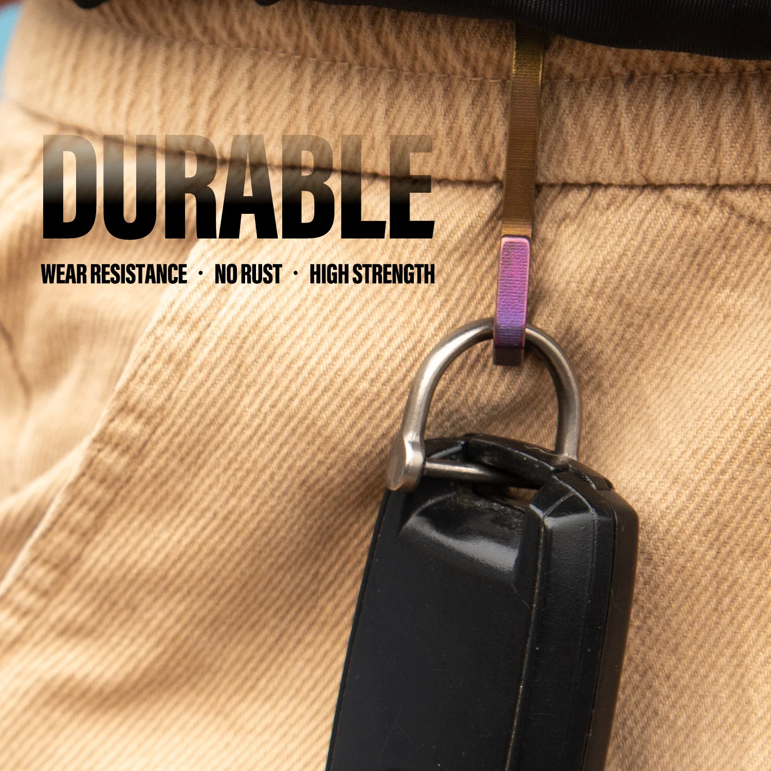 Mini Simple Titanium Alloy Key Chain Clasp Clips keyhook Key Ring Outdoor Tool key chain clip