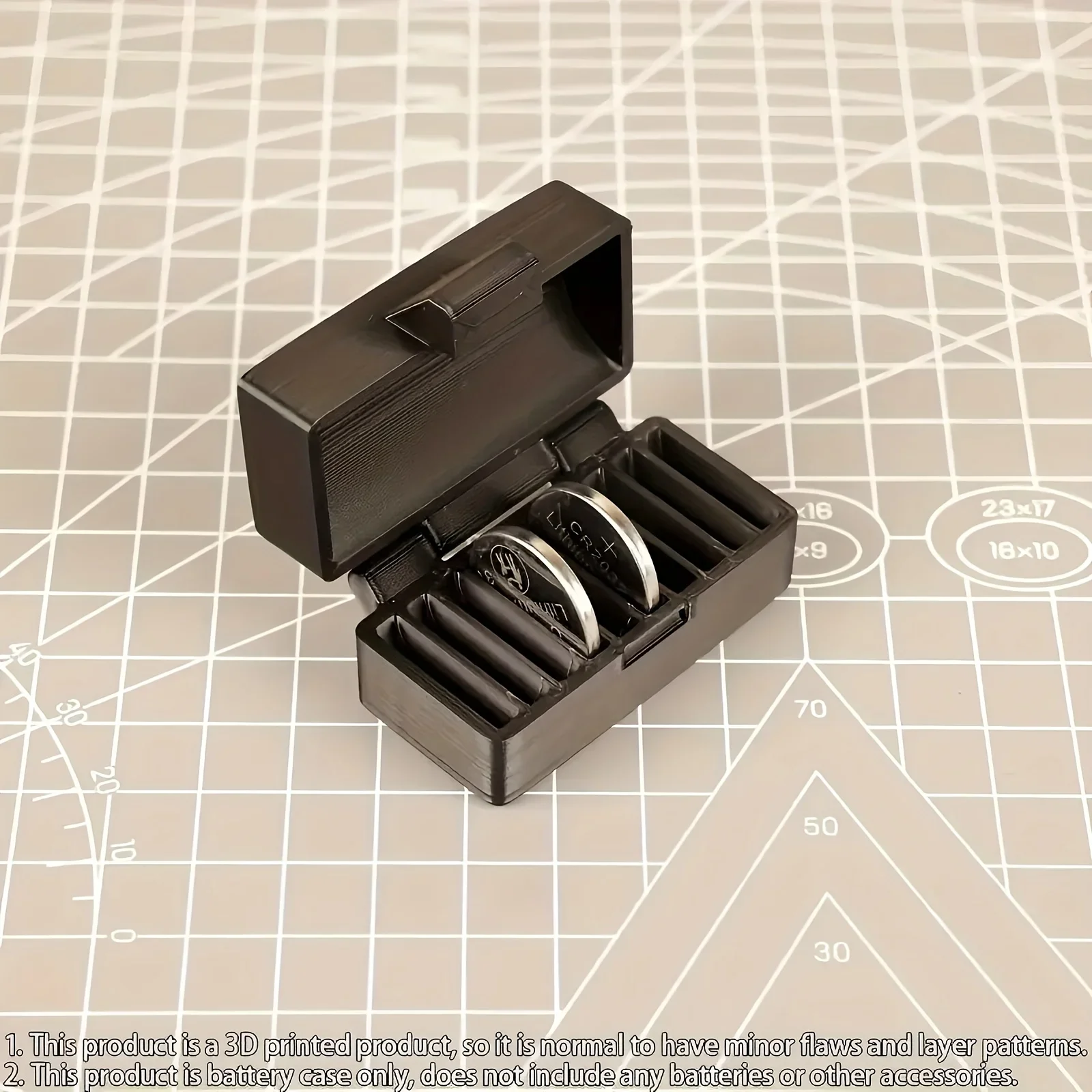[휴대용] 10홀 CR2032 버튼 배터리 홀더(서랍 슬롯 10개 포함) - 소형 배터..