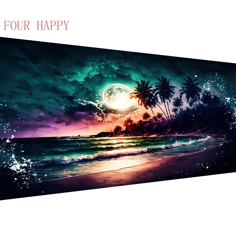 

Полная круглая картина с пейзажем 5D, алмазная живопись своими руками, вышивка крестиком, домашний декор, подарочное искусство