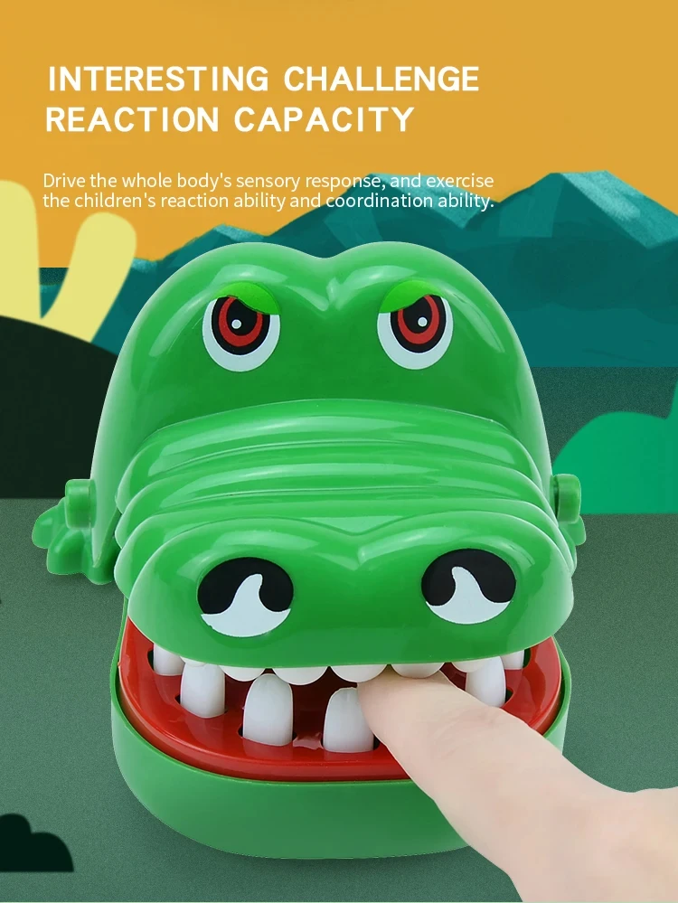Bite hand crocodile children's toy stress relief toy parent-child interactive party prank toy image 8