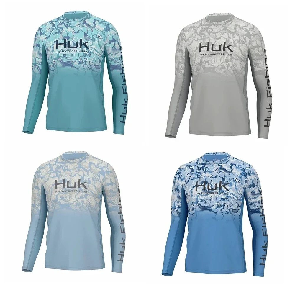 

HUK Fishing Clothes Uv Protection Long Sleeve Fishing Shirts UPF 50 Fishing Sweatshirt Summer Performance T-shirt Clothing Peche