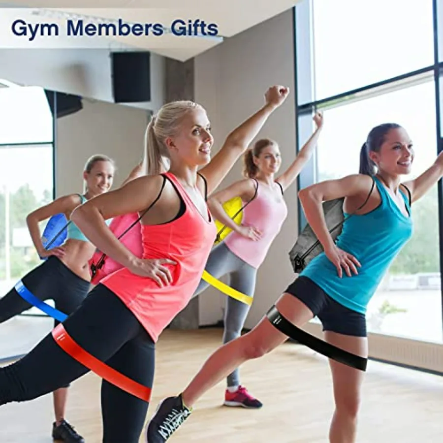 60 Pcs Workout Loop Resistance Bands Bulk, Gym Elastic Bands Set for Fitness Sport Class Students Members Gift Physical, 5 Piece