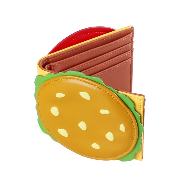 High-Quality 3D Burger Foldable Wallet Fashion Individual Card Holder ID Seat Stylish Compact Money Clip Women Wallet