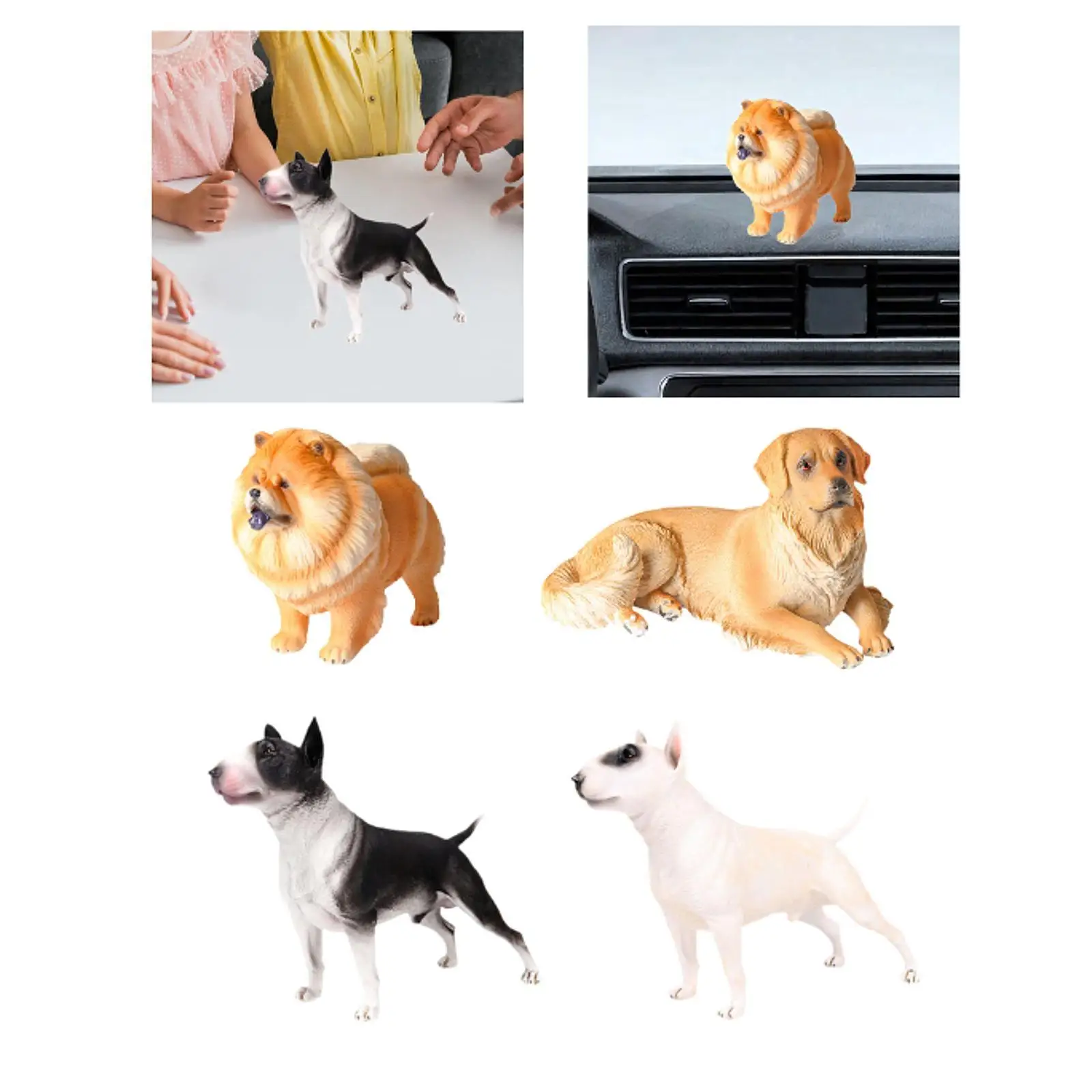 Lifelike Dog Sculpture Animal Toy Fine Workmanship Animals Action Figure Souvenir Art Decor Dog Statue Children Cognitive Toy