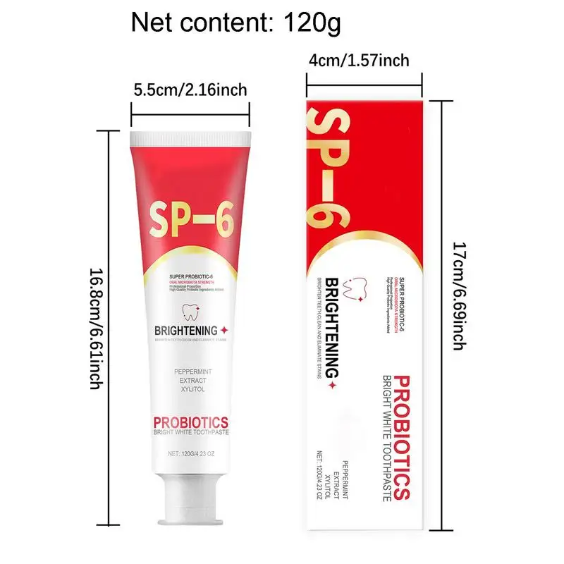 Brightening Toothpaste 120g Deep Clean Toothpaste Gum Health Stain Removing for Women and Men toothpaste dispenser