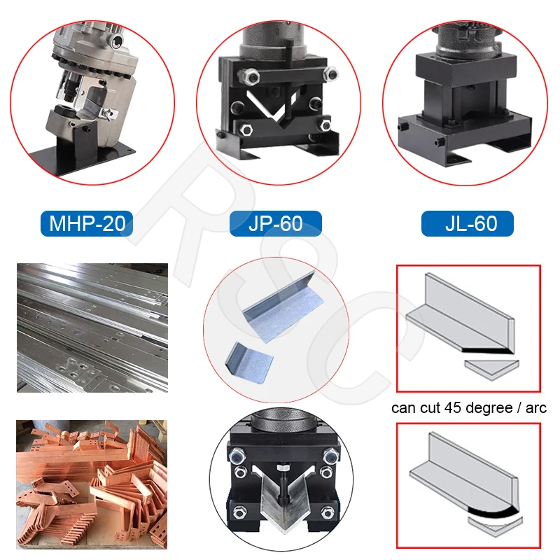 Electric Hydraulic Angle Steel Cutting Machine Hydraulic Punching Machine Angle Steel Cutting 45°angle Arc Cutting Punching Tool 5