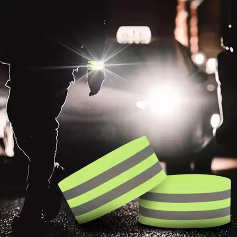높은 가시성 반사 밴드 1개 야간 걷기, 사이클링, 러닝용 안전 반사 테이프 손..
