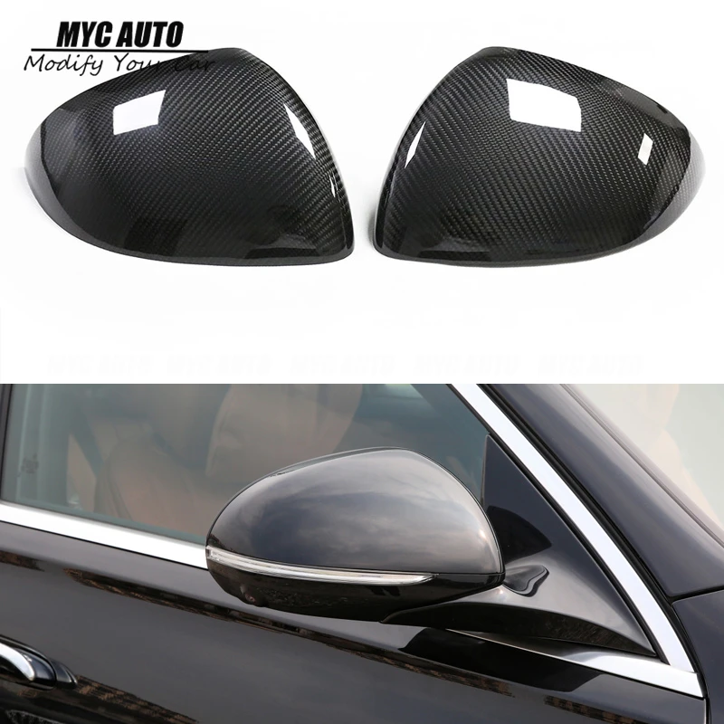 RealDryCarbonFiberRearViewMirrorCapCoverForMercedesBenzNew