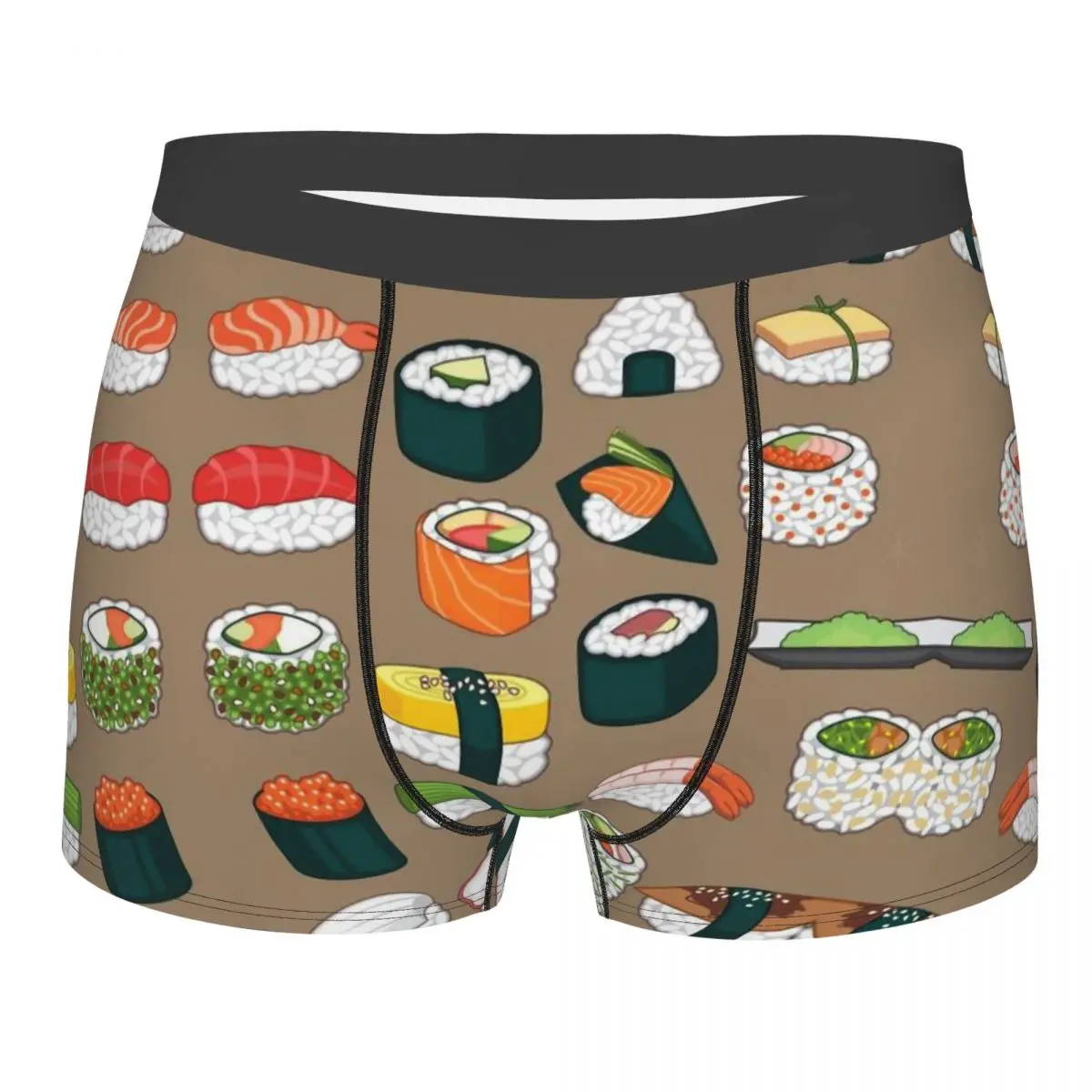 

Onigiri Sushi Food Pattern Men's Boxer Briefs,Highly Breathable Underpants,Top Quality 3D Print Shorts Gift Idea