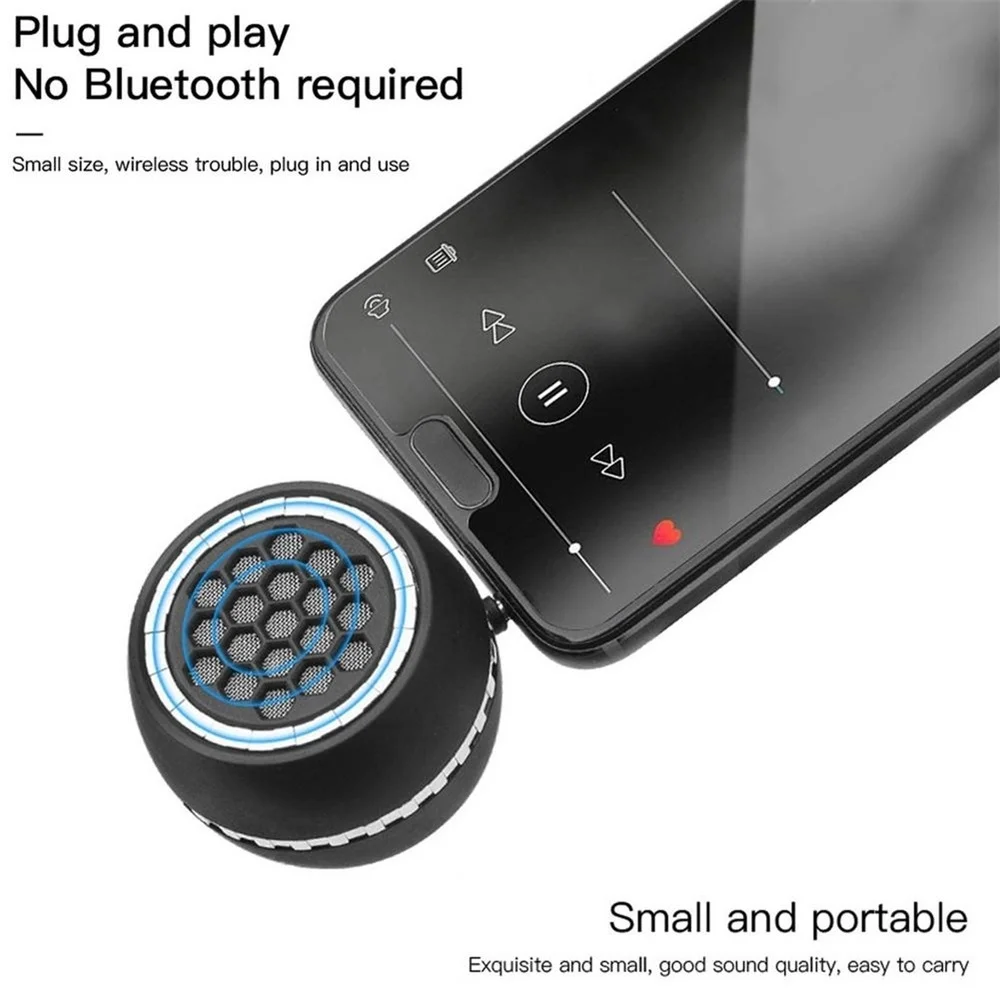 HEYXI Externe Lautsprecher Tragbare drahtlose Lautsprecher Telefon Externe Universal 3,5 mm Klinke Mini Sound Box Für Smartphone Tablet Laptop MP3 MP4 