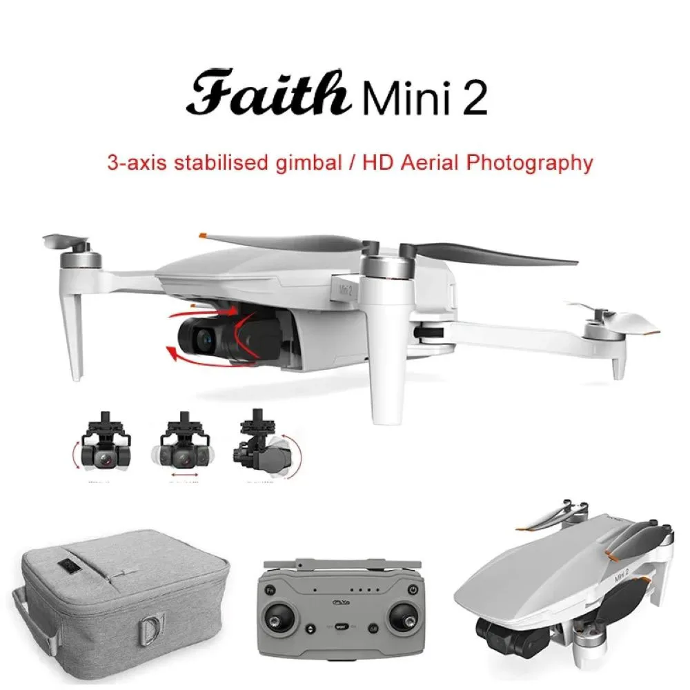 

Faith Mini 2 Drone 3 Axis Brushless Anti-shake Gimbal 4K Aerial Camera Bigshot Dies GPS FPV Professional Avoidance Dron 5km
