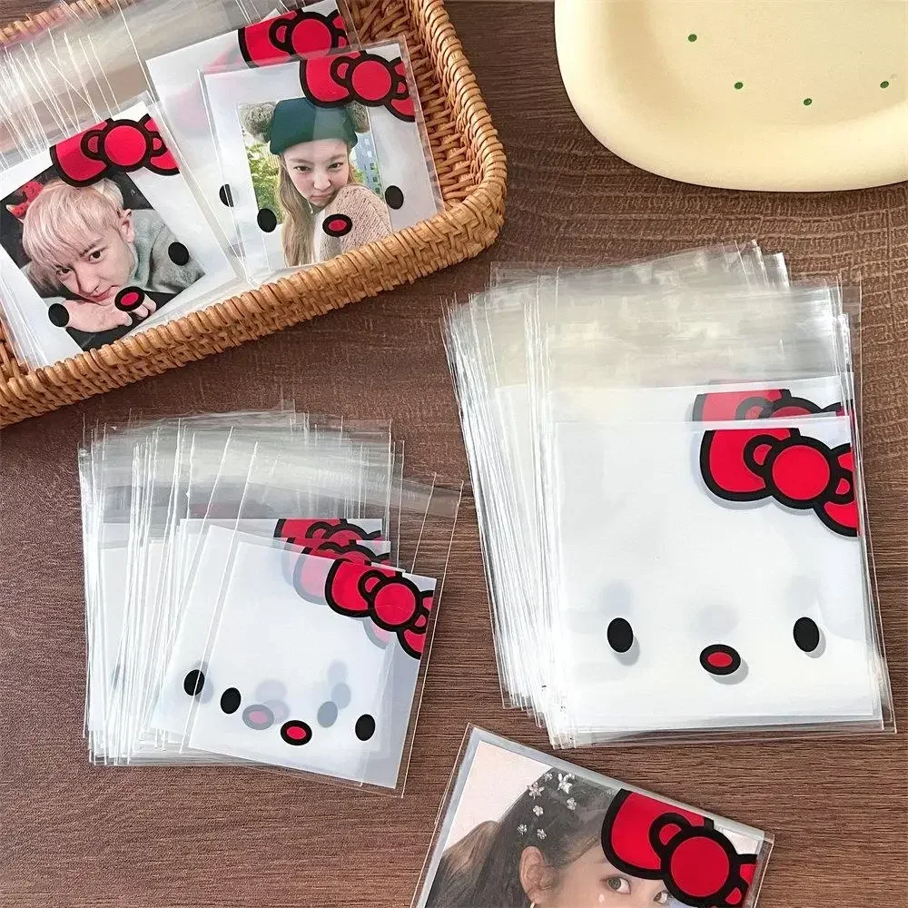 

Hello Kitty Kawaii Ziplock Bag 100Pcs Star Card Packing Self-Sealing Biscuits Snacks Bake Cartoon Disposable Candy Sealable Bag