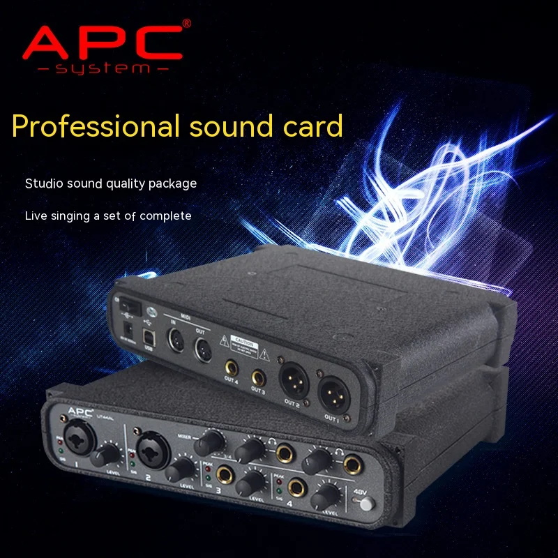 

ECC Beauty Flute 4 in 4 out Low Latency Recording Mixing Live Broadcast with Drive VST Rack Computer External Sound Card