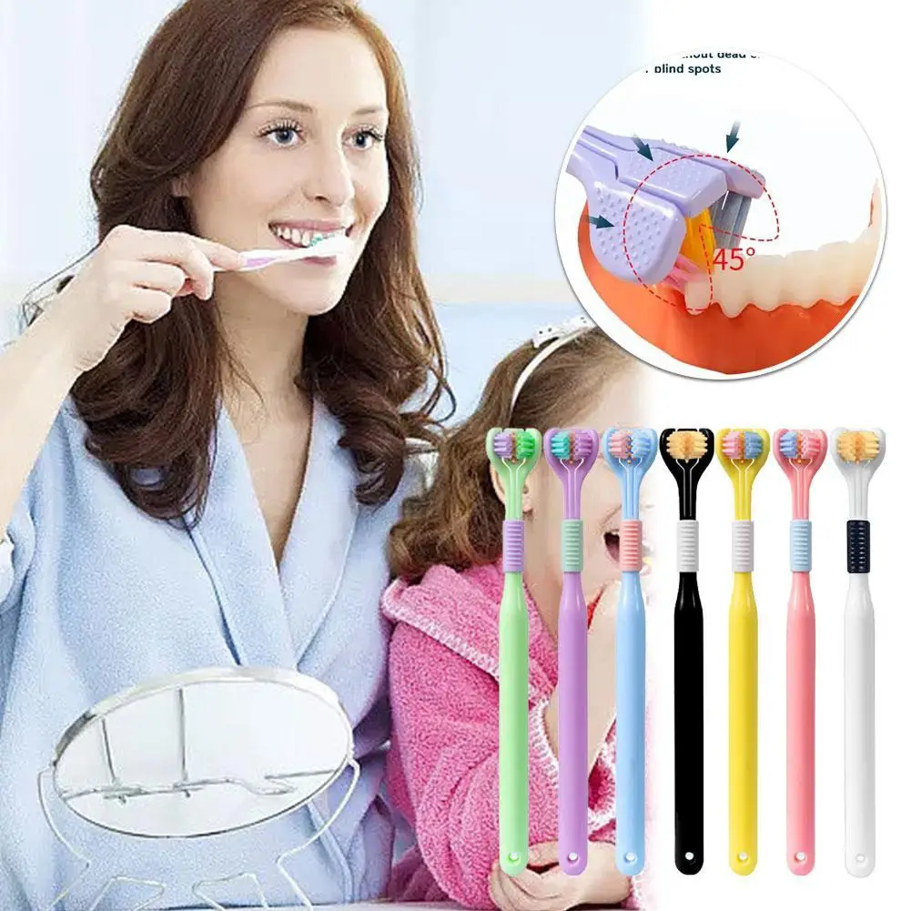 

3 Sided Wrapped Toothbrush U-shaped 3D Remove Bad Breath Multifunctional Deep Cleaning Tooth Stains Tongue Coating Dental Care