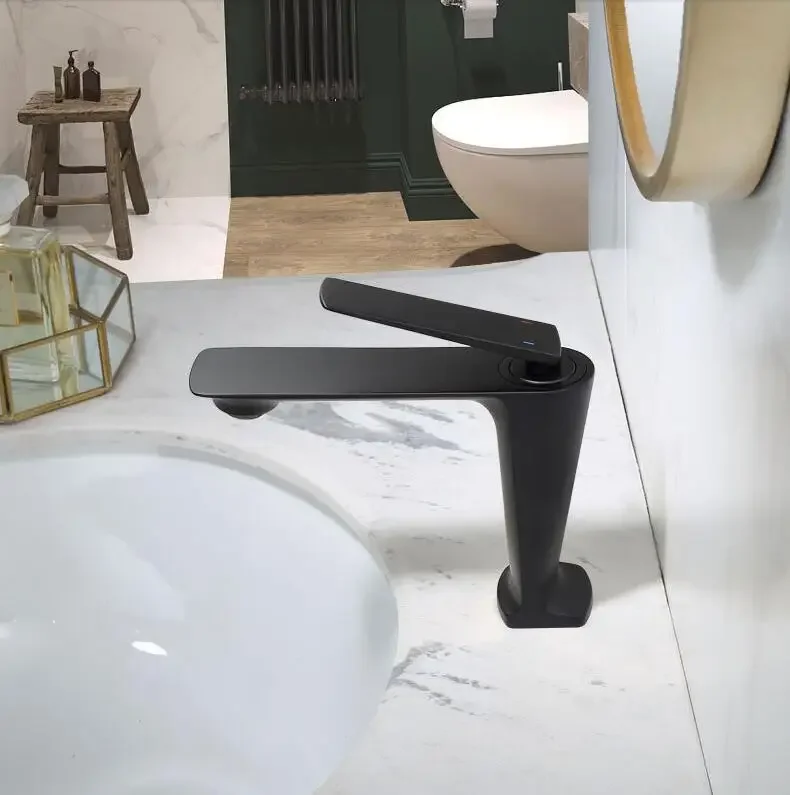 Description Picture 6 of itemBathroom Faucet Rose Gold Basin Cold And Hot Water Mixer Sink Tap Single Handle Deck Mounted Brushed Gold Tap