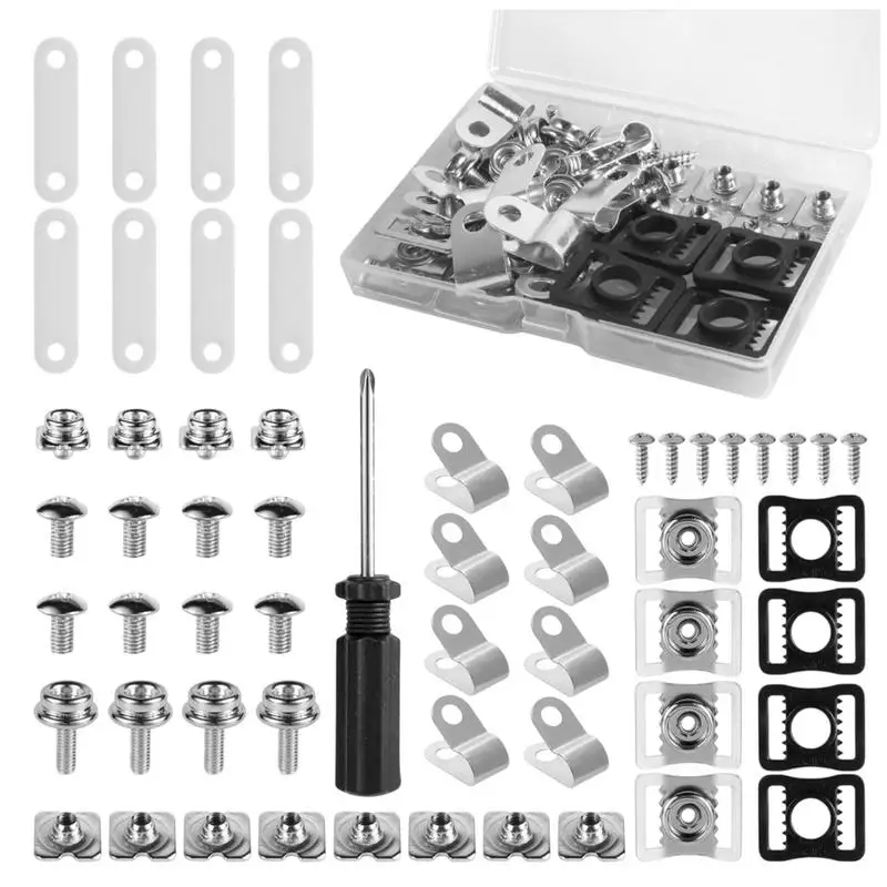Hockey Helmet Repair Kit 57X Helmet Replacement Parts Clips Screws Hardware Kit Maintenance Tools For Football Baseball