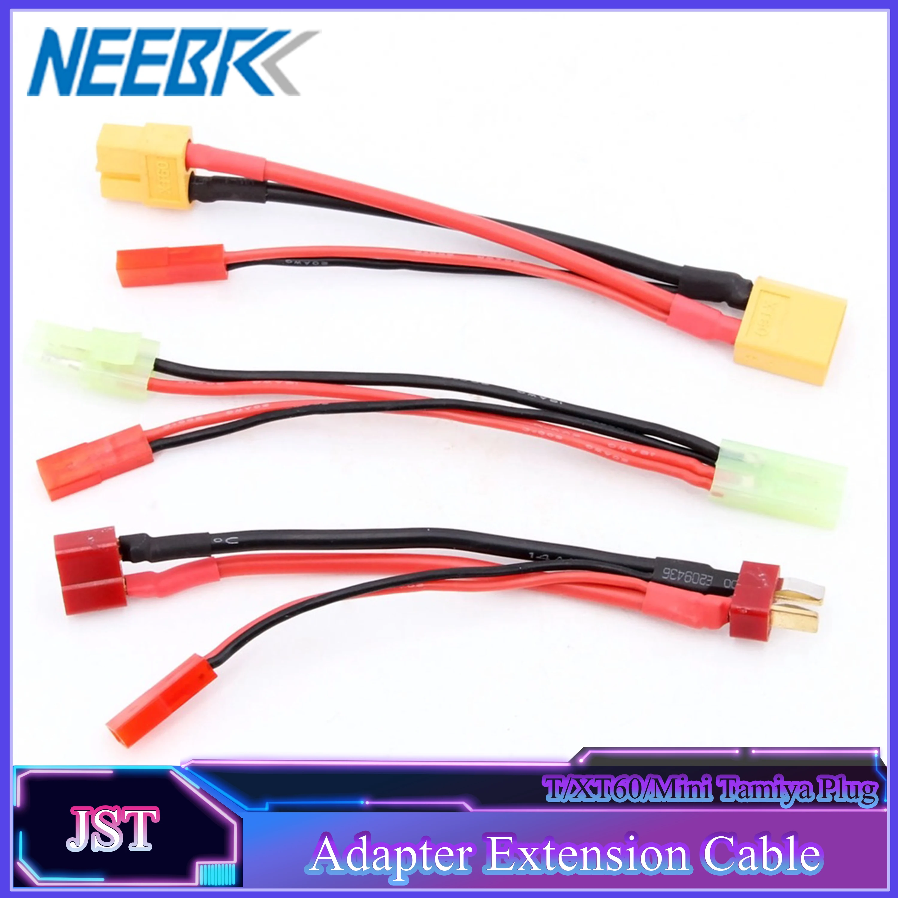 

T/XT60/Mini Tamiya Extension Cable with JST Parallel Battery Connector Plug Adapter Conversion Wire for RC Car 144001 A959 ESC