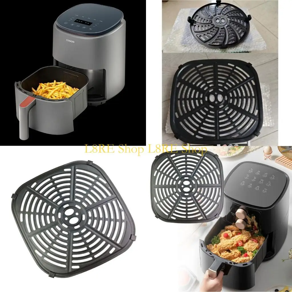 L8RE Metal Air Fryers Plate Liners 6QT Metal Air Fryers Pad Carbon Steel Air Fryers Accessories Suitable for Baking and Cooking 1