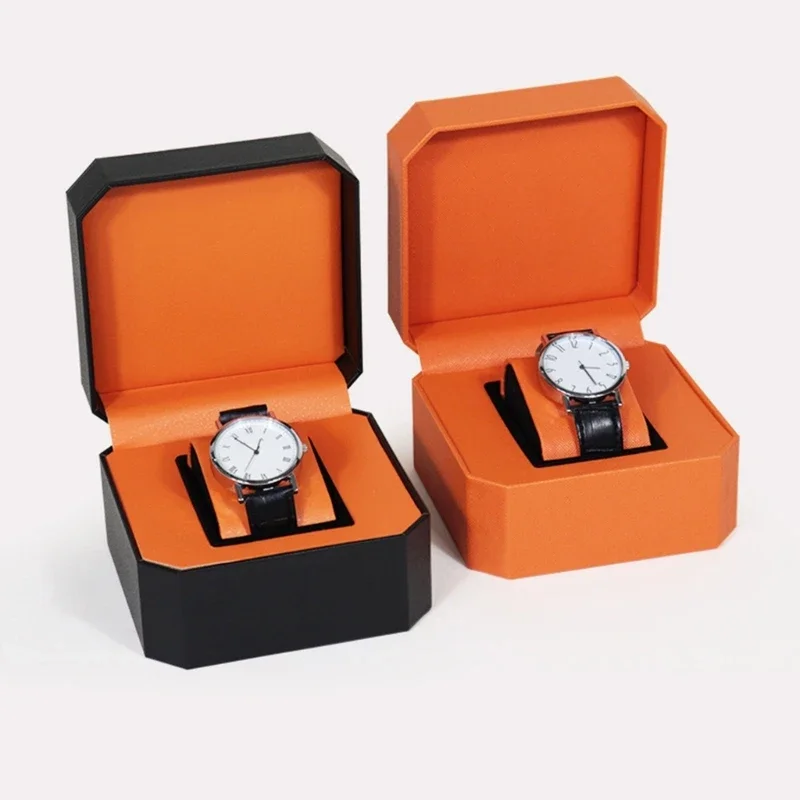 Vintage PU Watch Case Leather Watch Storage Box Stylish Container Display Box PU Material for Outdoor Travel watch storage box,watch storage pouch,watch storage bag,watch display stand