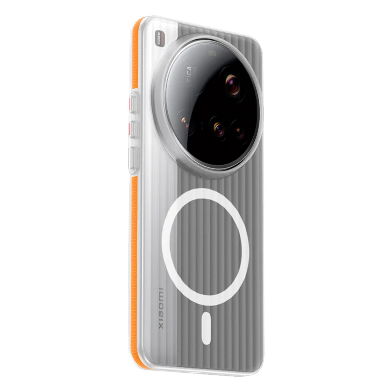ELVEV Magnetic Ultra-Thin Anti-Fingerprint Hard PC Clear Corrugated Back Case