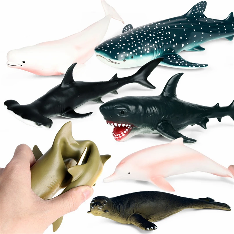 

Montessori Sensory Toys Marine Rubber Animals Action Figures Toys Kids Learning Toys Educational Fine Motor Skill F66Y