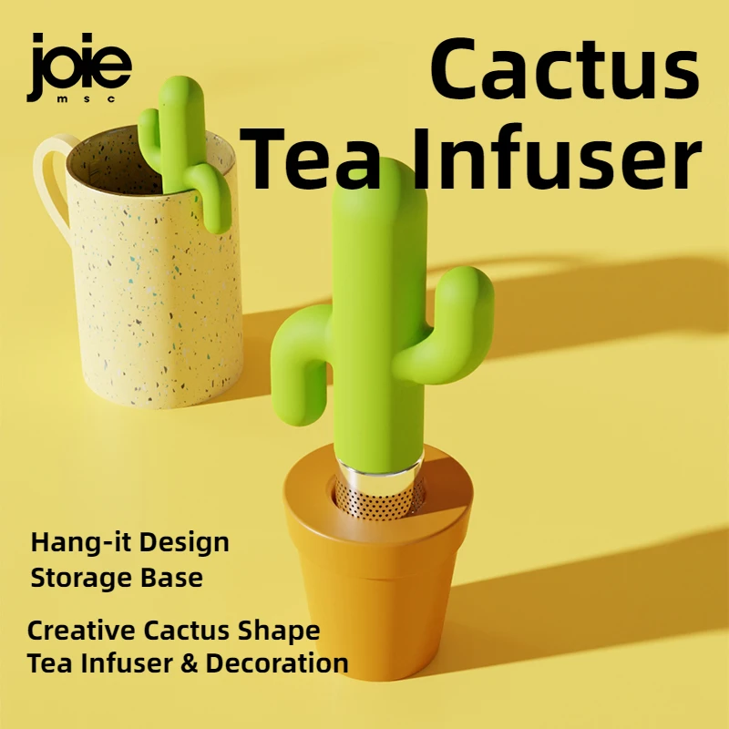 joie Cactus Tea infuser Cute Cactus Tea Strainer Stainless Steel A Infuser for Afternoon and Office Leaf Filtering