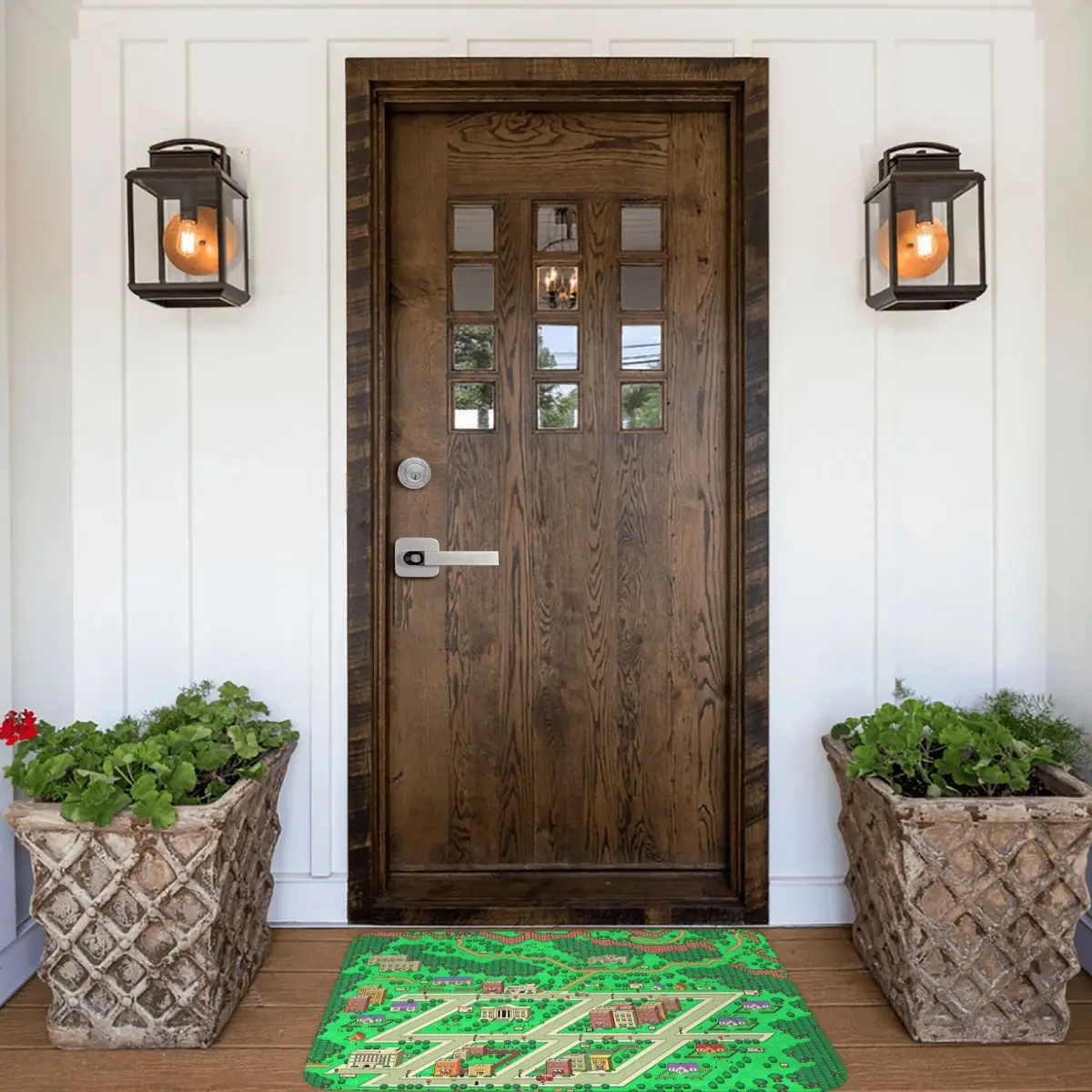 Earthbound Game Non-slip Doormat Onett Map Living Room Kitchen Mat Outdoor Carpet Flannel Modern Decor 6