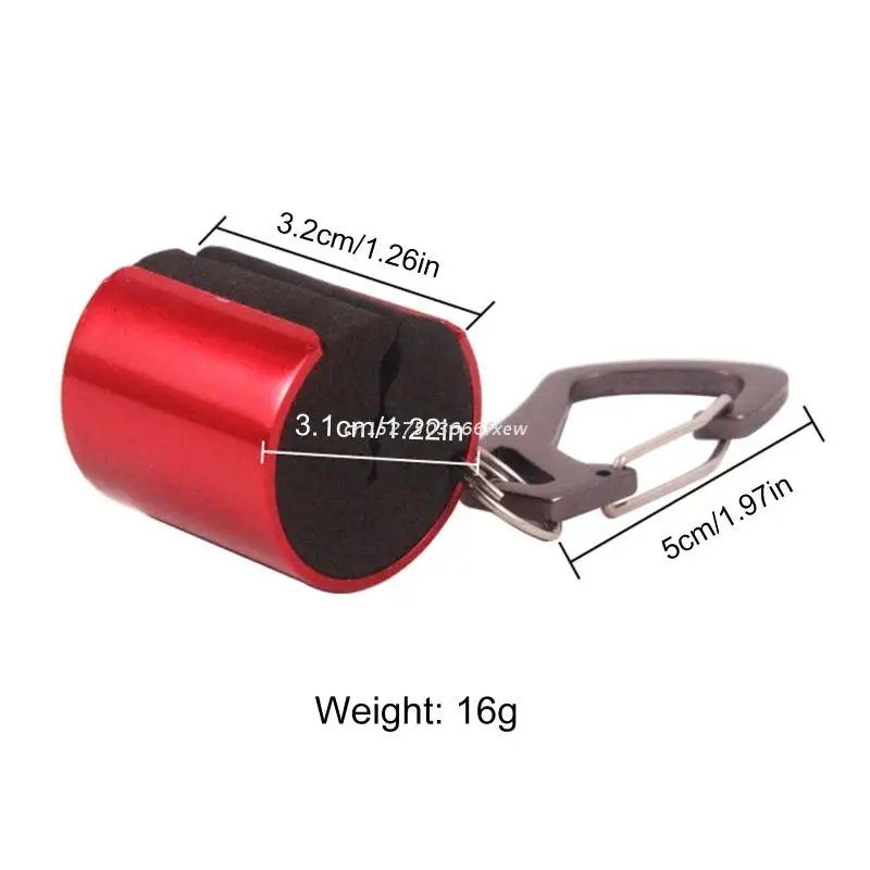 Clip Portacanna Da Pesca Con Moschettone - Supporto Per Canna Diametro 2-11 Mm, In Alluminio Anodizzato Con Gomma Interna, Per Pesca A Mosca E Spinning