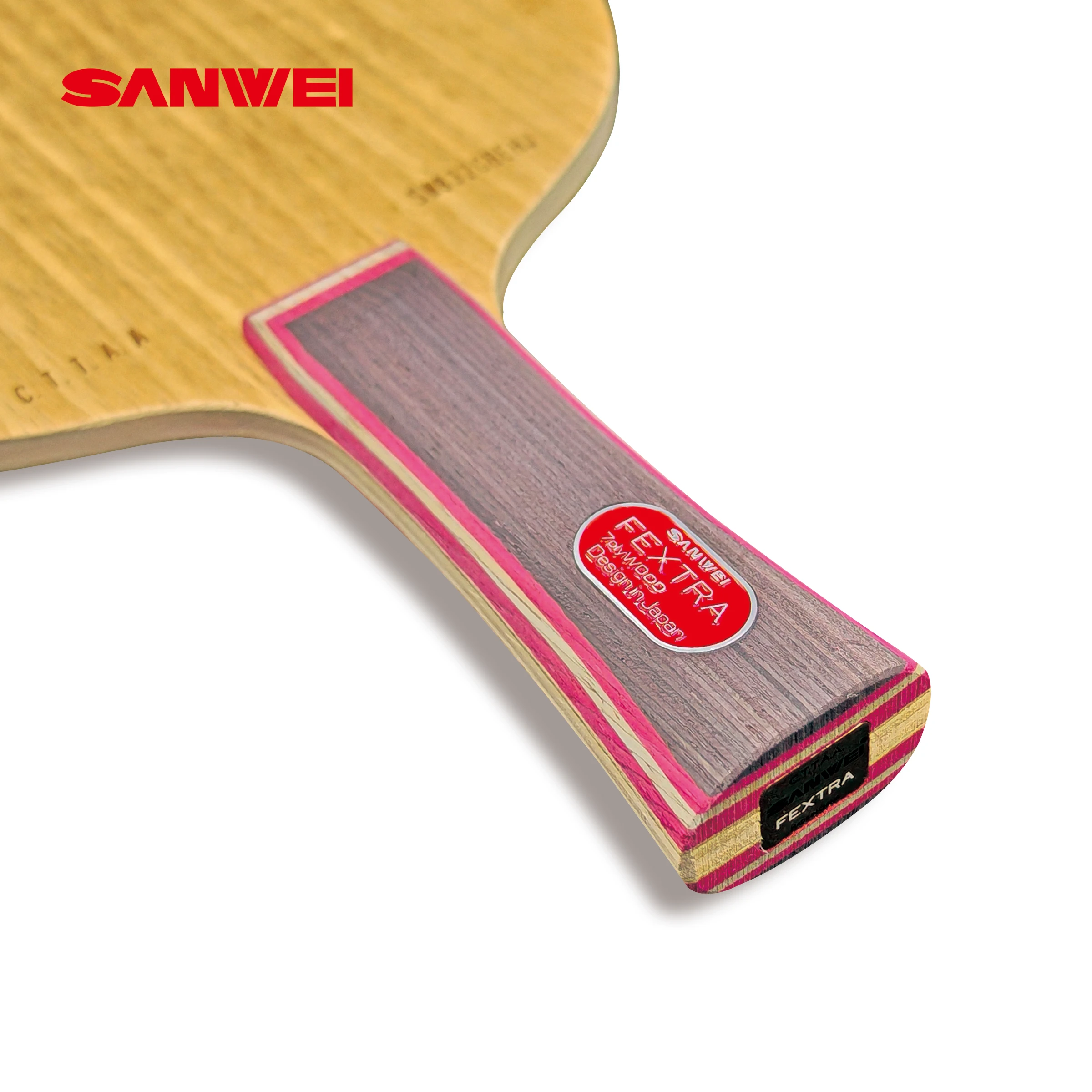 SANWEI FEXTRA 7 Tischtennisschläger 7-Schicht-Holz Allround Japan-Technologie (Stiga Clipper CL Struktur) Ping-Pong-Schläger – Detail 2