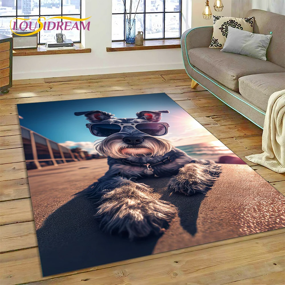 Cute Dog Cartoon Samoye,Chihuahua,Koki Pomeranian Husky Carpet Rug for Home Living Room Bedroom Sofa Doormat Decor,kid Non-slip