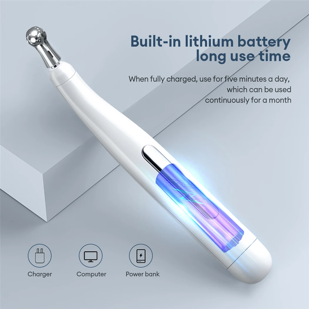 CkeyiN Electric Pulse Acupuncture Pen Trigger Point Massager Electronic Meridian Energy Stick TCM Therapy Pain Relief 5 Heads