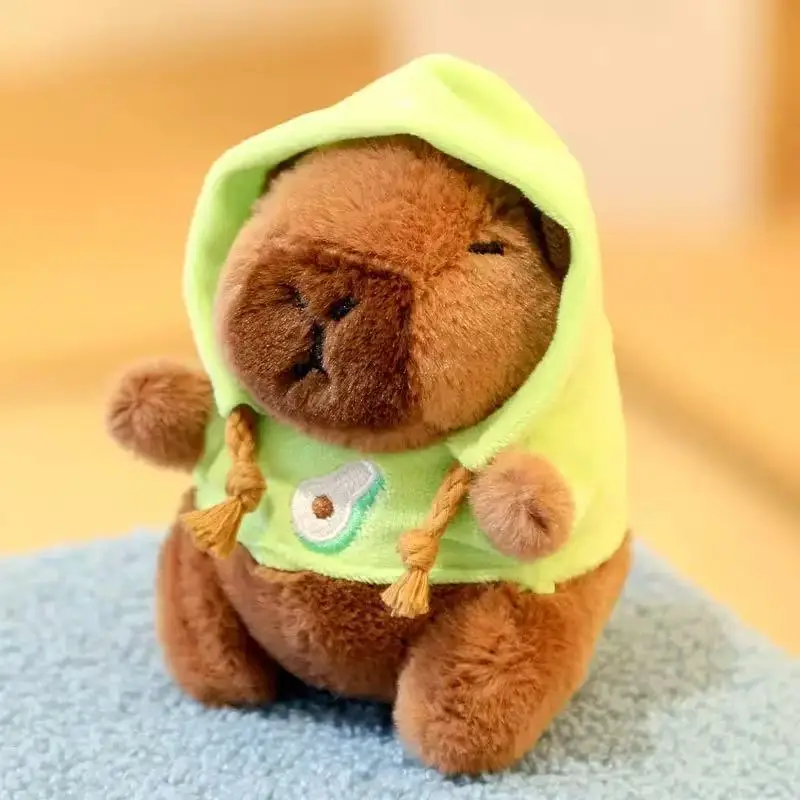 Cute Capybara Plush Toy Hoodie with Wings Simulation Doll Small Size Stuffed Animals Anime Fluffty Toy Birthday Party