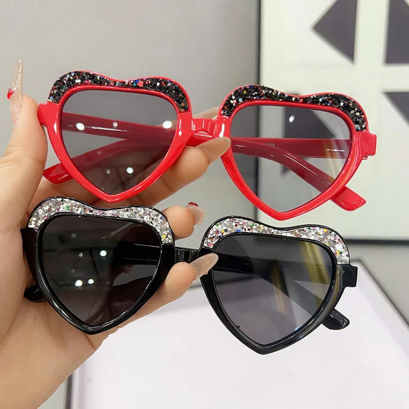 Sun Glasses Cute Heart Sunglasses Pastsstore Women's Large Frame
