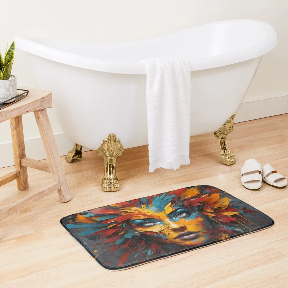 

Colorful Graffiti Face Bath Mat Absorbent Rug Living Room Rug Carpet Anti Slip Things For Bathroom Toilet Rug Mat