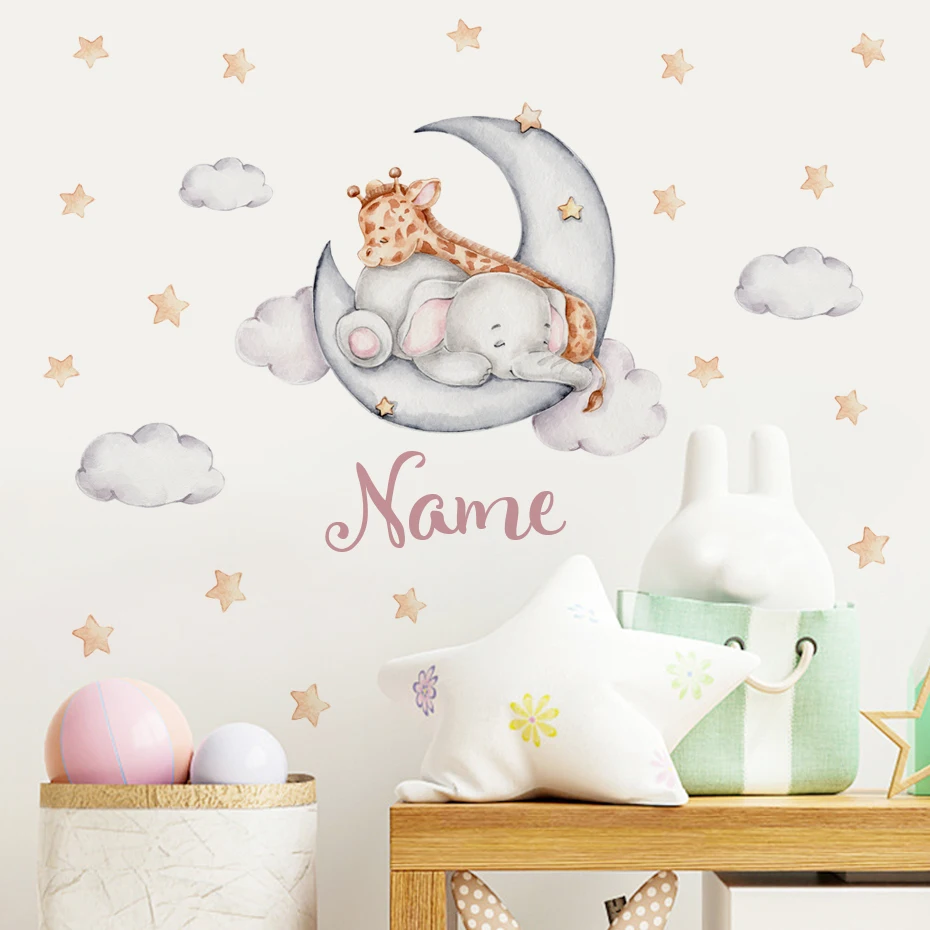 Calcomanías de pared de mariposa, calcomanía de pared con nombre  personalizado, decoración de pared de bebé, calcomanías de pared con nombre