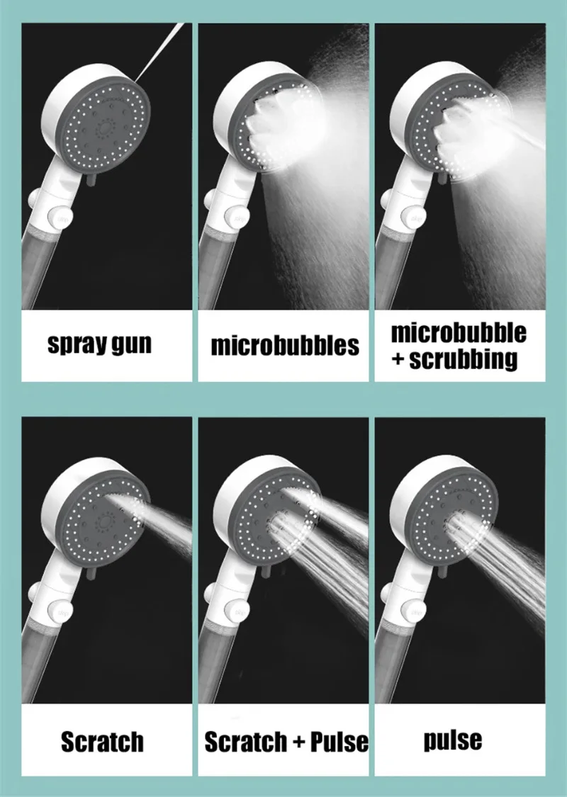 Iconic Brand Showerhead Purifies Water Quality With 10 Levels Of Adjustable Massage Pressure And Large Water Volume Showerhead